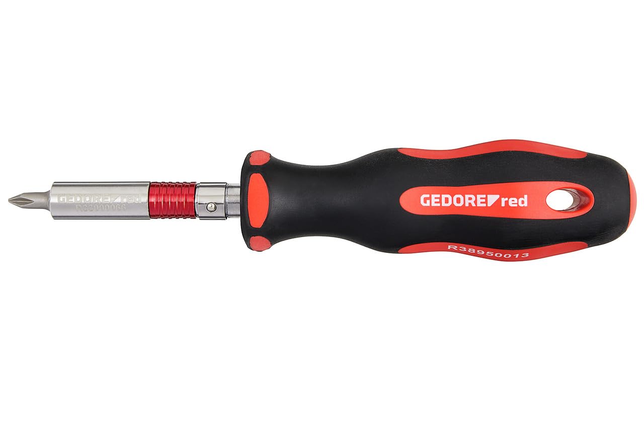 GEDORE red Outils de vélo professionnels pour atelier, 25 pièces, Clé à molette, Tournevis porte-embout 1/4", Outils vélo multifonctions avec sacoche