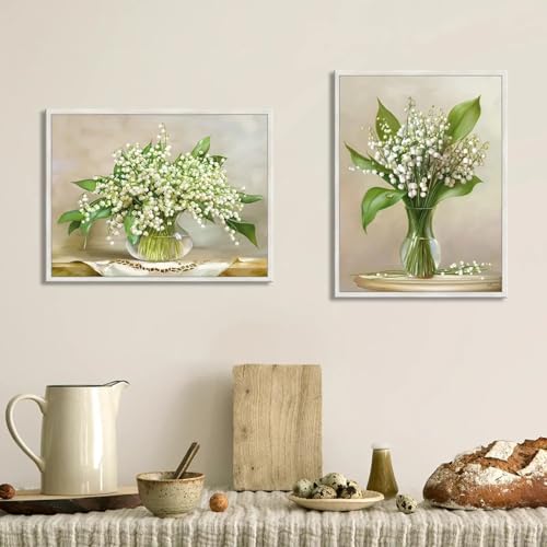 Affiche sur toile de fleurs fraîcheur printanière pour salon lumineux
