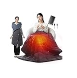 電気ブランケット 電気毛布 掛け 敷き 兼用 【2026新登場・35800ｍAh大容量バッテリー付】 USB給電式 最大32時間使用 8箇所発熱 日本製ヒーター採用 MAX65℃ 速暖 3段階温度＆2区域分別制御 ひざ掛け 洗える 電磁波ゼロ 軽量 着る毛布 コードレス あったかグッズ 暖房器具 キャンプ オフィス 自宅 テレワーク アウトドア