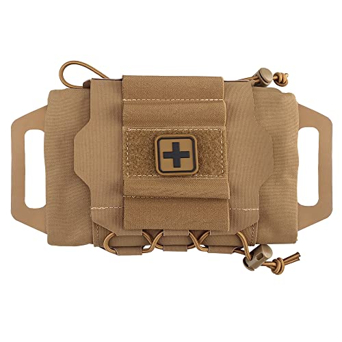 Pochette Tactique Militaire Molle Ceinture de Premiers Soins Rapide Pochette de Survie Système en Deux Parties Porte-médicaments en Rouleau Sac à poignée...