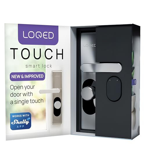 LOQED Smart Home Türschloss - Elektronisches Türschloss Haustür - 256 bit Verschlüsselung - Smart Lock Türschloss Elektrisch mit Fingerdruck Öffnen + Smartphone App - Smartes Türschloss Elektrisch