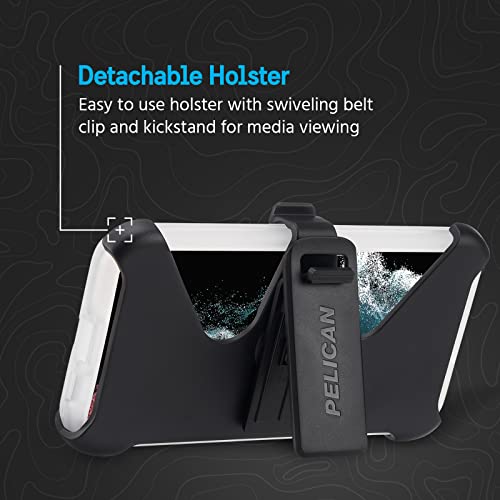 Pelican Voyager - Samsung Galaxy S23 Plus Case [6.6"] [18ft MIL-STD Drop Protection] [Wireless Charging] Phone Case for Samsung Galaxy S23 Plus w/Belt Clip Holster Phone Stand -Anti Yellowing - Clear - image 4