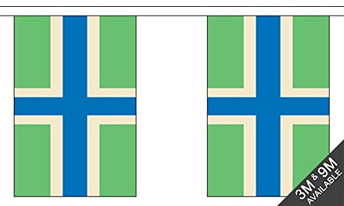 Flagtex Gloucestershire New Fabric Bunting – 3m with 10 Flags – Premium Indoor & Outdoor Decoration — image 1