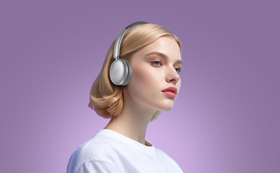 LORELEI Q60 headphones with ear cups folded flat for compact storage