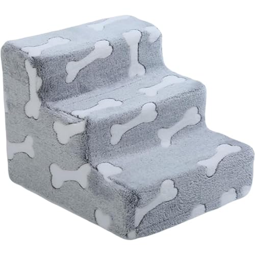 Eyaweドッグステップ スロープ 高密度 滑り止め 安定性 ペットステップ 取り外し可能 カバー 洗える 小型犬 高齢犬 便利 取り外し可能 洗える (38x55x40cm,A)