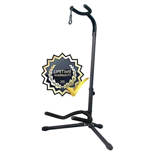GLEAM - Soporte de guitarra clásica, eléctrica o bajo, accesorio de guitarra plegable y ajustable (CG-4)