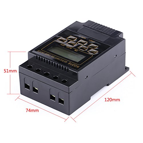 Interruptor de Temporizador Mecânico de Tela LCD de 180 V a 240 V, Interruptores de Tempo Digital, p