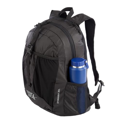 Image of Eddie Bauer Stowaway Packable Backpack | Travel | Outdoor | Lightweight | Foldable | Durable | Ripstop Polyester | 30L - Onyx Black