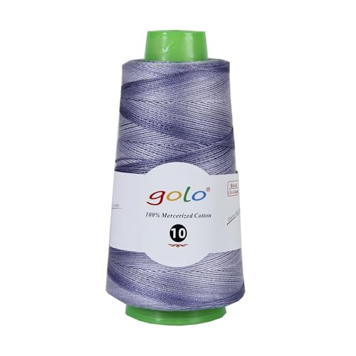Image of golo Crochet Thread Size10 1.76oz 310yd,Yarn for Hand Knitting Space-Dyed Yarn D11