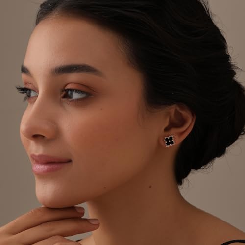 Image of LeCalla 925 Sterling Silver BIS Hallmarked 18K Gold Plated Mother of Pearl Drop Stud Earrings for Women and Girls