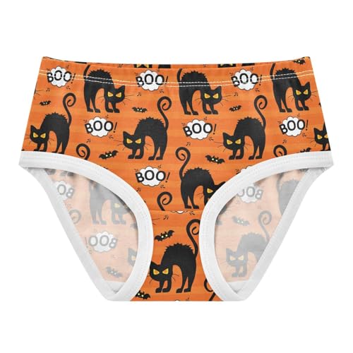Little Girl Underwear Toddler Panties Kids Undies Halloween Black Cat Soft Cotton Briefs 2T-8Y