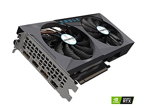 Image of GIGABYTE GeForce RTX 3060 Ti Eagle OC 8G (REV2.0) Graphics Card, 2X WINDFORCE Fans, LHR, 8GB 256-bit GDDR6, GV-N306TEAGLE OC-8GD REV2.0 Video Card