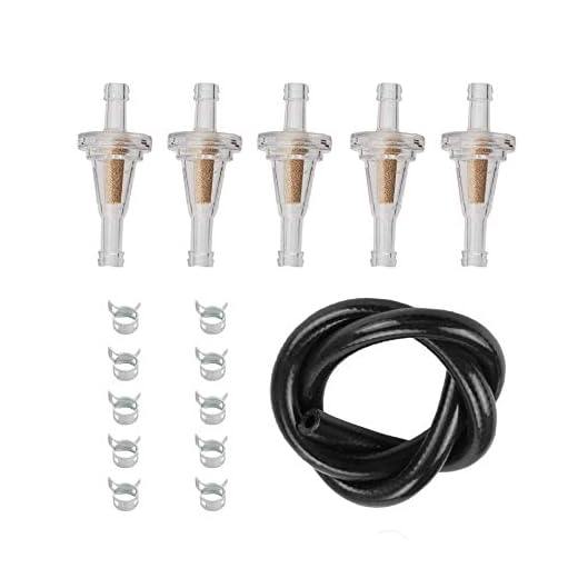 AloneGoer 5pcs 6mm 1/4" Inline Gas Fuel Filter Compatible with 81-0221 Fuel Filter Kawasaki EZGO Polaris Snowmotor Lawn Mowers Tractors Bike Scooter ATV Golf Cart Motorcycle ect.