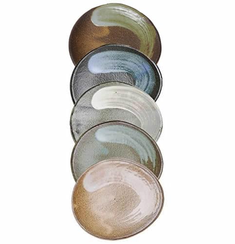 信楽焼？陶器　小皿　5枚セット 直径　約14センチ お買い得商品】信楽焼 小皿 5枚セット 美濃焼｜筆青 プレート