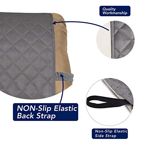 Purefit Reversible Quilted Recliner Sofa Cover, Water Resistant Slipcover Furniture Protector, Washable Couch Cover With Elastic Straps For Kids, Dogs, Pets (Recliner, Gray/Light Gray) #TOP2