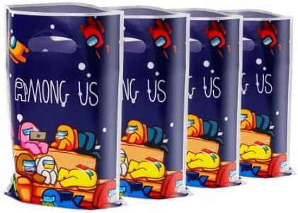 Among Us Gift Bags,10 Pack Among Us Bag, Space Game theme Party Gift Bags with Handles for Among Us Theme Party