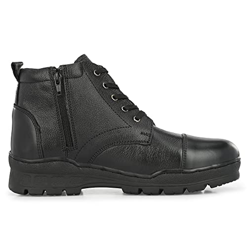 Image of KAVACHA Police Boots /Pure Leather /Super Comfortable /Light Weight for Full Day wear