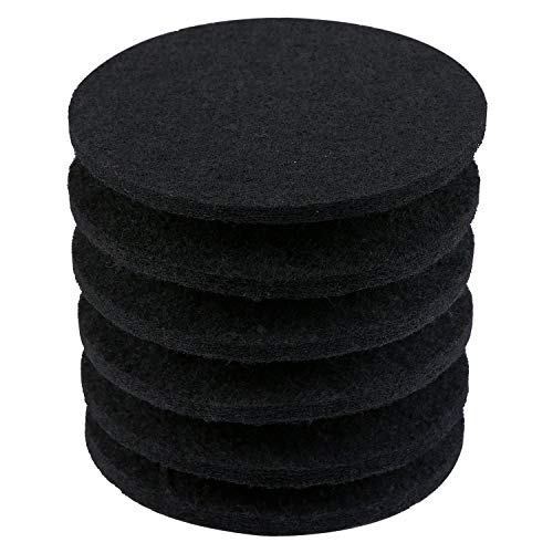 Resinta 6 Pack Thickening Compost Bin Filters Activated Carbon Filters for Kitchen Compost Bin Filters Replacement, 10 mm Thickness, 6.25 inch