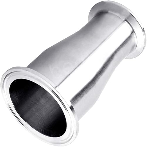 Miniatura 4 de Beduan Reductor Tri Clamp Férula Acero Inoxidable 304 Instalación Sanitaria Tubo de 2" OD a 1-12" Tubo OD (Paquete de 1)