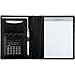 Produktbild Alassio 43004-1 - Schreibmappe A5 Bormio aus Lederimitat, Dokumentenmappe schwarz, Konferenzmappe ca. 23 x 18 x 2 cm, Mappe für A5 Dokumente, mit Taschenrechner, Block und A5 Einschubfach