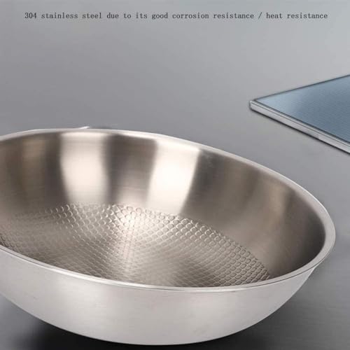 Wok antiadherente de acero inoxidable 32 cm con tapa miniatura 3