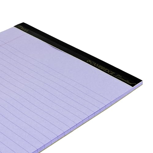 Cambridge Limited Perforated Writing Pad, 8.5 X 11 Inches, Wide Ruled, 50 Sheets, Orchid, 3/Pack (59810) Orchid image 1