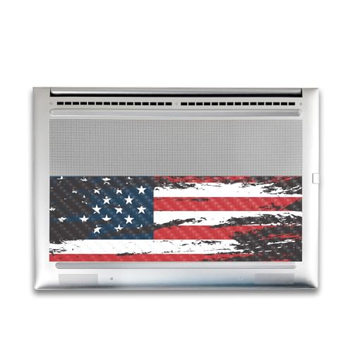Image of Carbon Fiber Gaming Skin Compatible with HP Envy x360 16 inch (2023) - Tattered Flag - Premium 3M Vinyl Protective Wrap Decal Cover - Easy to Apply | Crafted in The USA by MightySkins