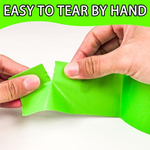 Image of COSIMIXO 5-Pack Green Heavy Duty Duct Tape, 2 inches x 30 Yards, Strong, Flexible, No Residue, All-Weather and Tear by Hand - Bulk Value for Repairs, Industrial, Professional Use