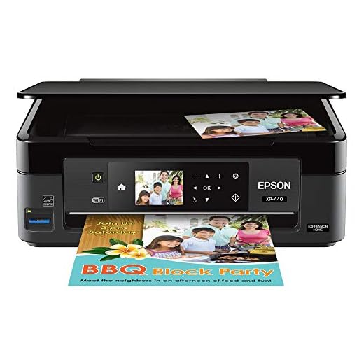 Epson Expression Home XP-440 Wireless Color Photo Printer with Scanner and Copier, Amazon Dash Replenishment Enabled