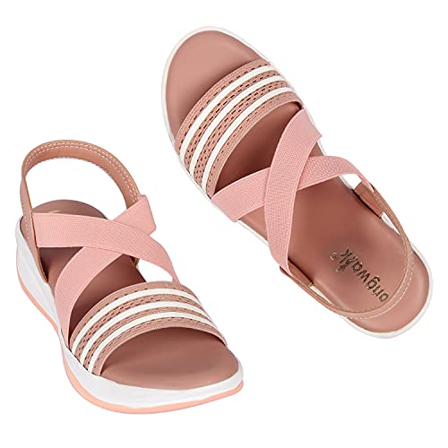 Image of Longwalk Women Casual Sandal Stripe Print Multi Strap