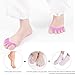 2PCS Toe Separators for Women and Men, Gel Toe Spacers for Pedicure and Foot Alignment, Comfortable Foot Care for Bunions and Overlapping Toes(Pink)
