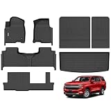 Wailtnb-All Weather Floor Mats & Cargo Liner for 2026 2025-2021 Chevrolet Tahoe & GMC Yukon (8 Seater) (Not fit XL) Custom Fit Tahoe Durable Easy to Clean fit for Tahoe Accessories for Tahoe