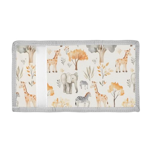 ALAZA Kids Wallets for Boys Girls Toddler Trifold Wallet Children Small Giraffe Tree with Zipper Coin Pocket2