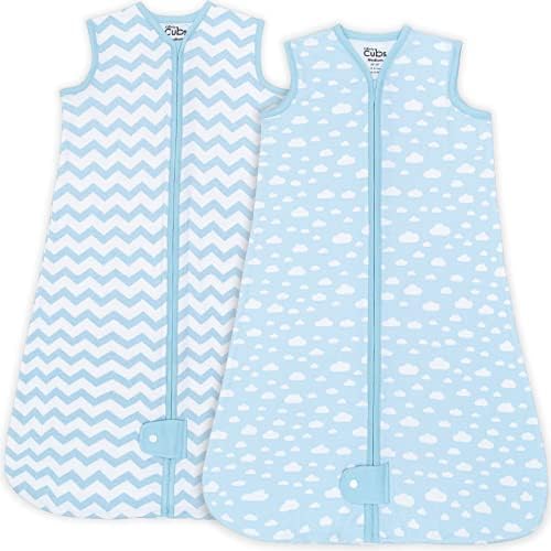 Comfy Cubs Baby Sleeping Bag, Swaddle for Newborn and Toddlers, Sleeping Baby Bag for Boys and Girls, Cute and Comfortable Wearable Onesie, Cotton Softness (Grey, Medium)