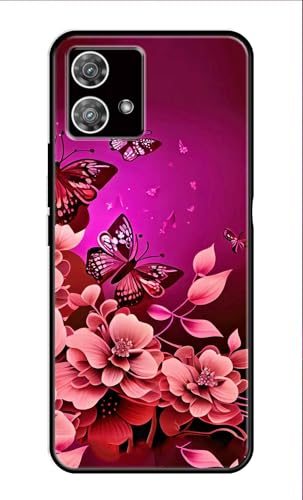 Image of Metal TPU Printed Back Cover for Motorola Edge 40 5G (Butterflies) 360 Degree Protection | Camera Protection -25092024(AH)