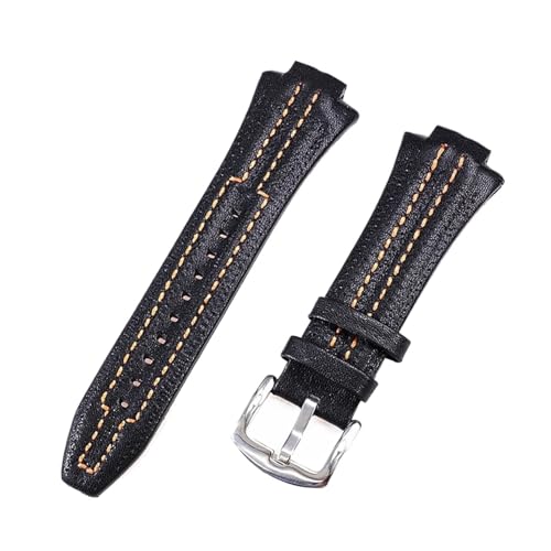 Bracelet de montre en cuir de vache 17x27mm pour Seiko Sportura