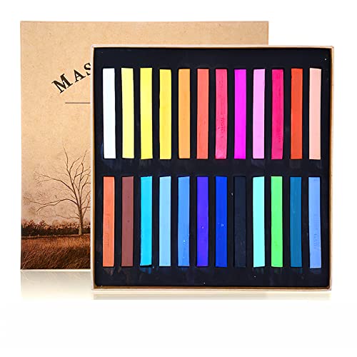 YYMIYU Neutral Color Chalk Pastels for Professional Artist 24 Colour