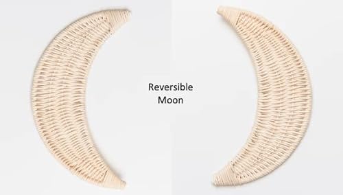 Soboho Rattan Moon Boho Wall Hanging - Perfect For Bohemian Wall Decor, Moon Wall Decor, Crescent Moon Decor, Baby Nursery Wall Decor, Moon Hanging Decor, And Rattan Wall Decor (14.5In X 5In) #TOP2