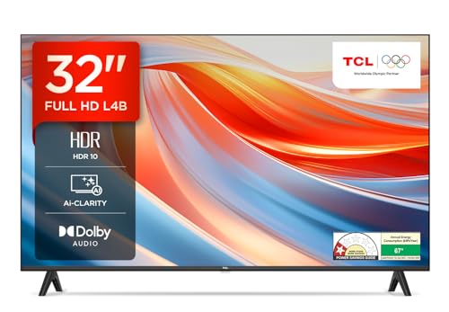 Image of TCL 79.97 cm (32 inches) Metallic Bezel-Less HD Ready Smart Android LED TV 32L4B (Black)