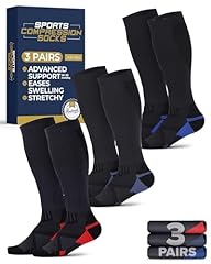 Dark Gray (Red/Blue/Light Blue) - 3 Pairs