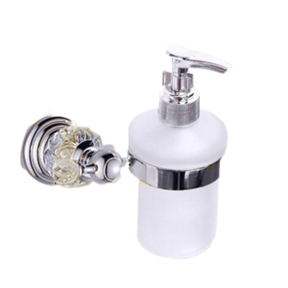 Towel Ring, Chrome Wall Mounted Bathroom Hardware Set With Soap Dish And Robe Hook(Soap Dispenser)