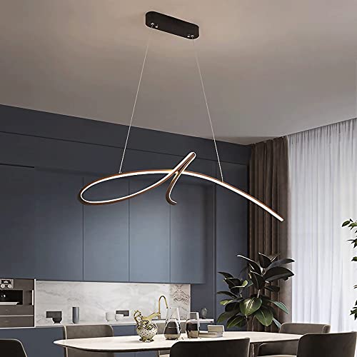 Lampe à suspension en métal ultra-mince au design géométrique noir