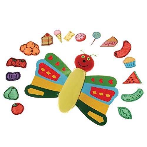 Constructive Playthings CPX-1127"The Very Hungry Caterpillar" 17 pc. Butterfly and Props Set with Hardcover Book for Ages 2 Years and Up