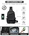 SEAFEW Black Sling Bag for Men Women, Mini Anti Theft One Strap Motorcycle Sling Backpack, Small Sling Chest Bag Daypack Crossbody Backpack for Casual Travel Hiking Gym Outdoor Sports