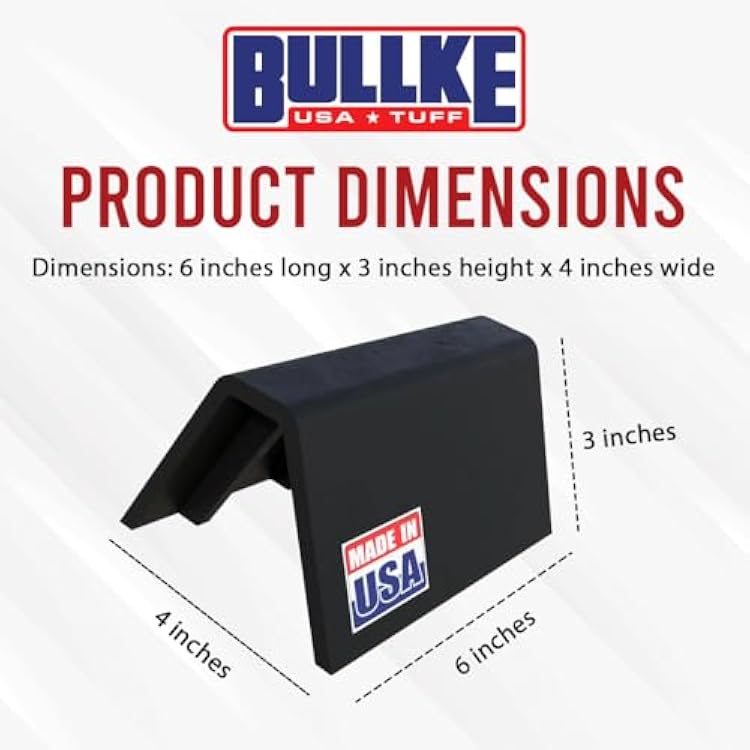 BULLKE USA-Made Rooftop Pipe Support CTL - 6 Heavy Duty - 250 lbs Capacity - Pipe Cradle & Conduit Support - 100% Recycled Plastic - 4 Pack