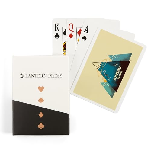 Lantern Press Juneau Alaska Juego de 52 cartas póker