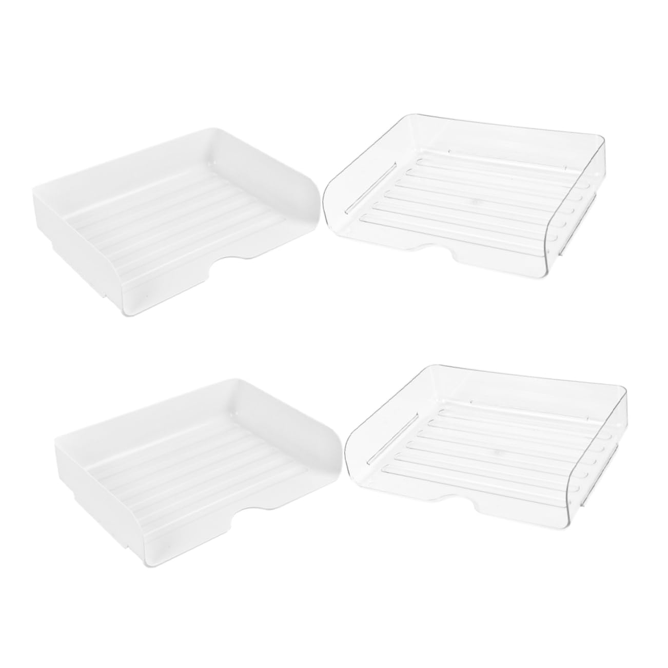 4piezas Clasificador De Papel Organizador De Escritorio Bandeja Para Documentos Organizador De Documentos Bandeja Para Archivos Transparente Para Oficina