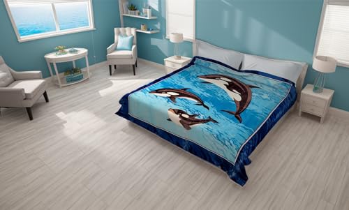 Solaron King Whales Korean Mink Blanket