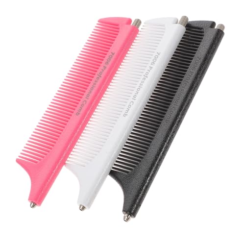 PLAFOPE 3 Piezas Peine de Puntiaguda Extensible de Acero para Profesional Salón y Hogar Resistente y Fácil de Usar para Adultos