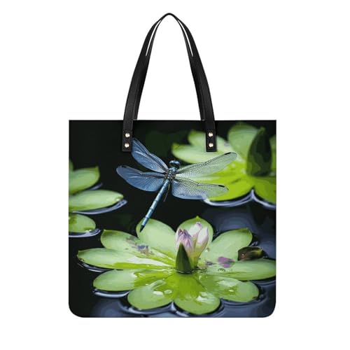 Fox And Heart Tote Bags for Women Leather Handbag Makeup Bag with Magnetic Buckle Design Casual Bag